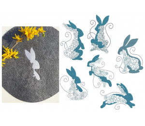 Stickdatei - Blumiger Osterhase 6